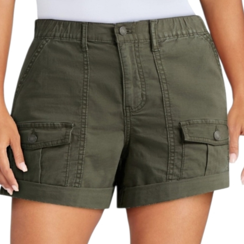 Time And Tru Cargo Shorts  Green Olive Womens Plus Size 20